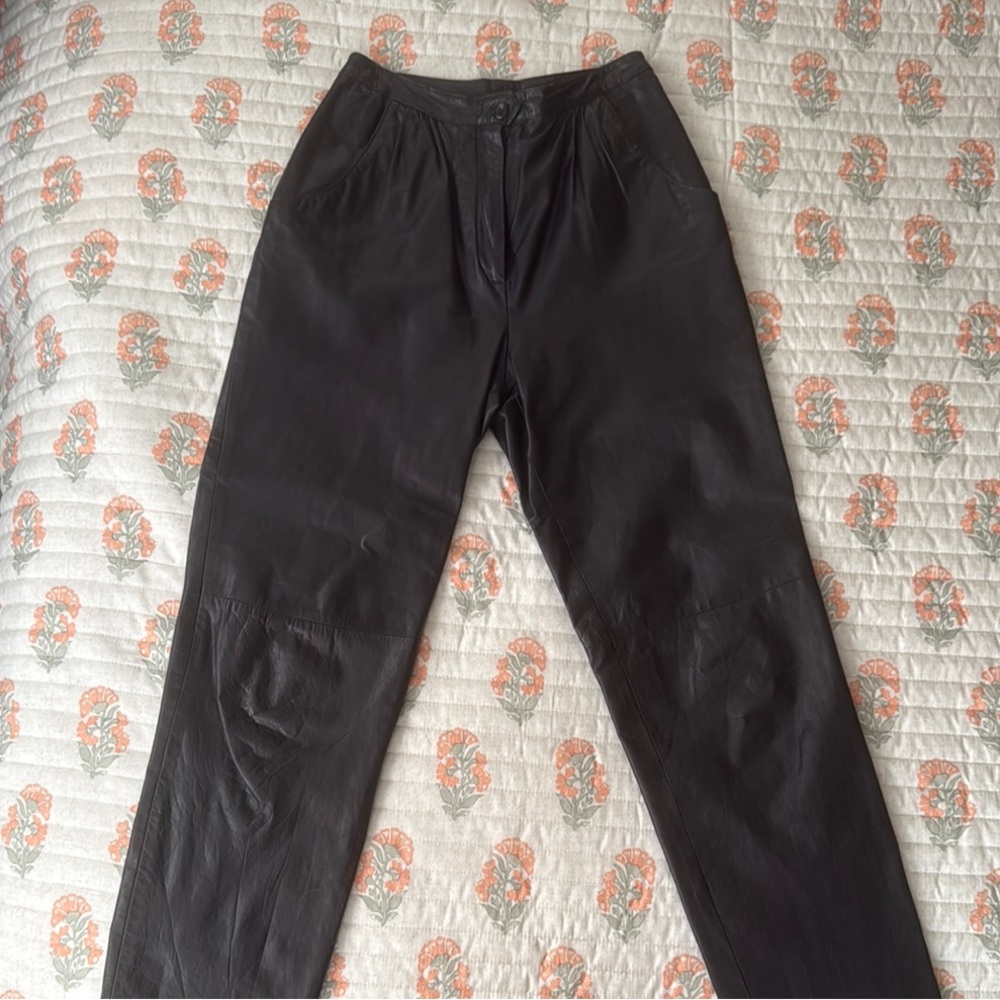 Vintage 1980’s black leather pants